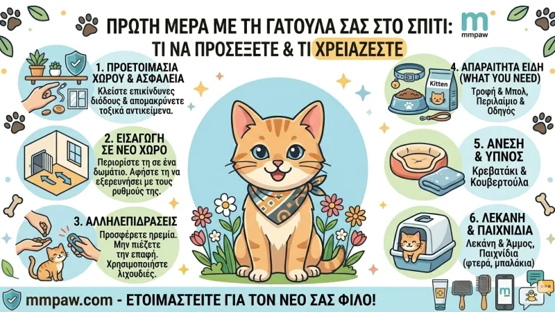 Πρώτη Μέρα με τη Γατούλα στο Σπίτι: Όλα όσα πρέπει να ξέρετε! 