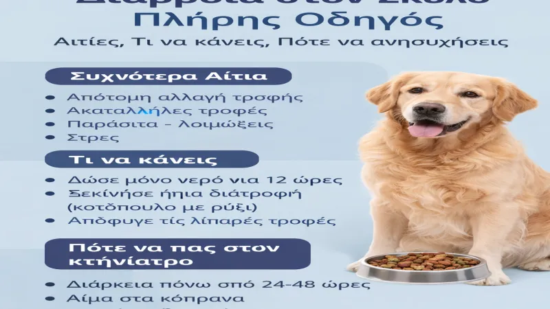 Διάρροια στον σκύλο Τι να κάνεις άμεσα και πότε να ανησυχήσεις
