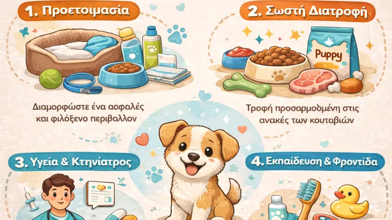 Ο Απόλυτος Οδηγός Φροντίδας Κουταβιού: Διατροφή, Υγεία και Ανάπτυξη