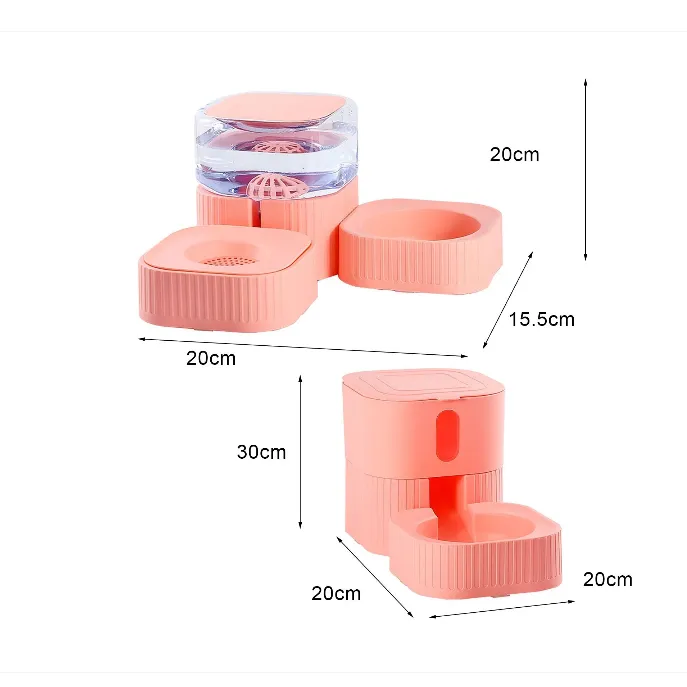 Denik 2-σε-1: Αυτόματο Σύστημα Ποτίστρας & Ταΐστρας (1.8L)  Γκρί